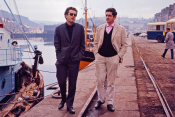 2 - Michel Legrand et Jacque Demy sur le tournage des Parapluies de Cherbourg. Photo Léo Weisse (c) 1963 Ciné-Tamaris